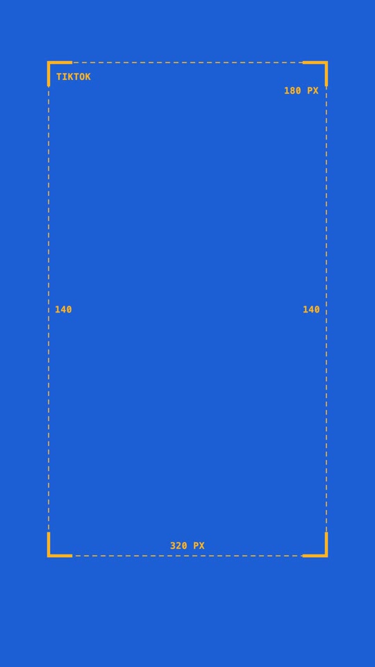 TikTok safe zone guide lines with measurements